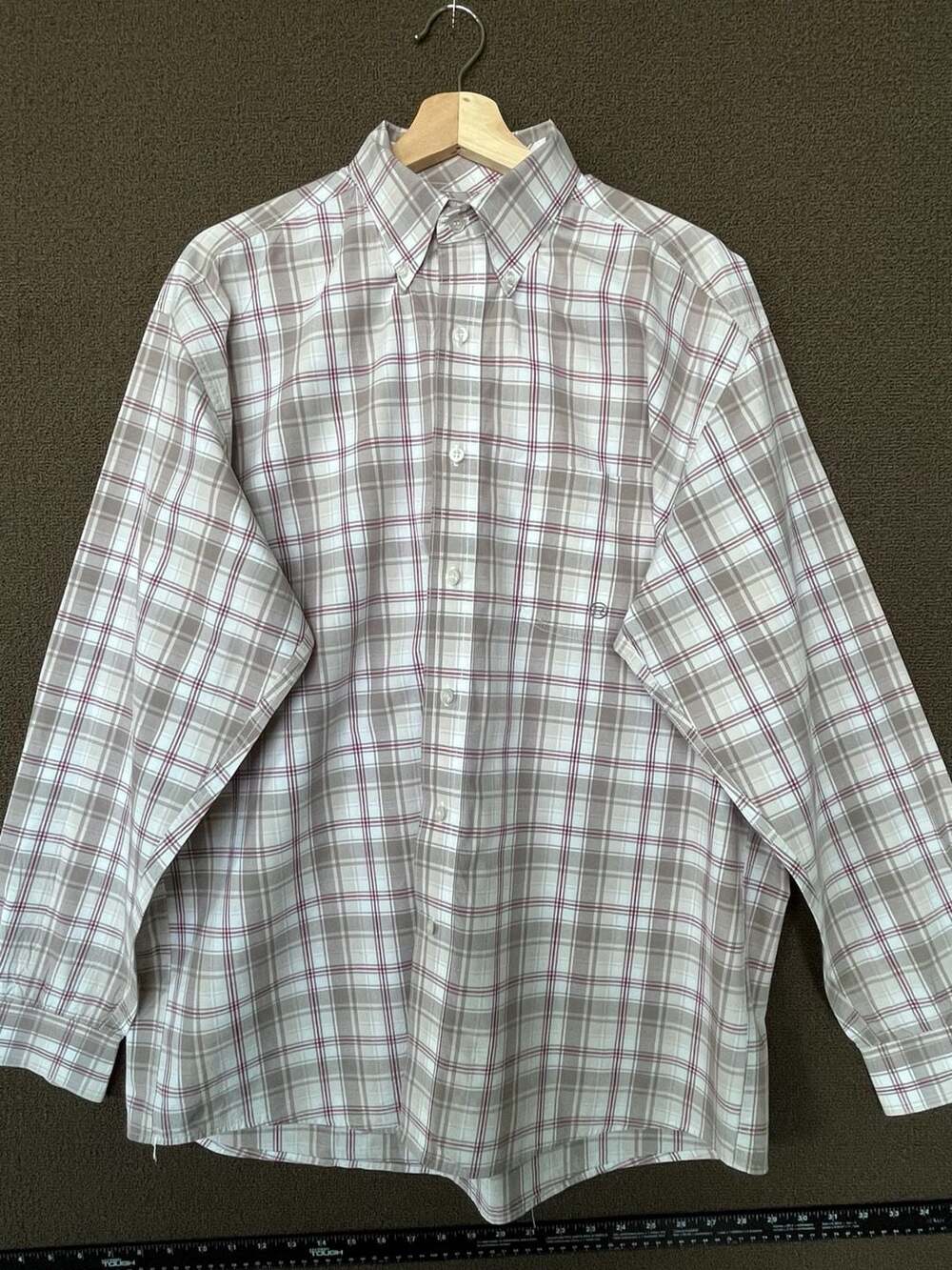 Roper Wear The West Men's Large Plaid Button Down Shirt Tan and Red